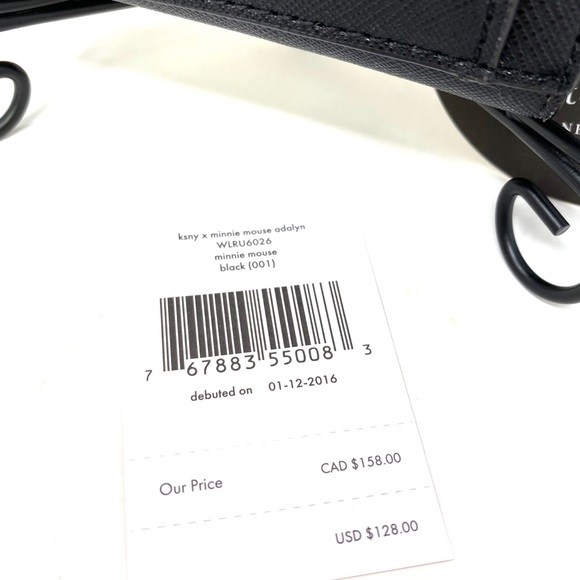 Kate ♠️Spade & Disney Minnie Mouse Adalyn Black Le - Picture 5 of 7